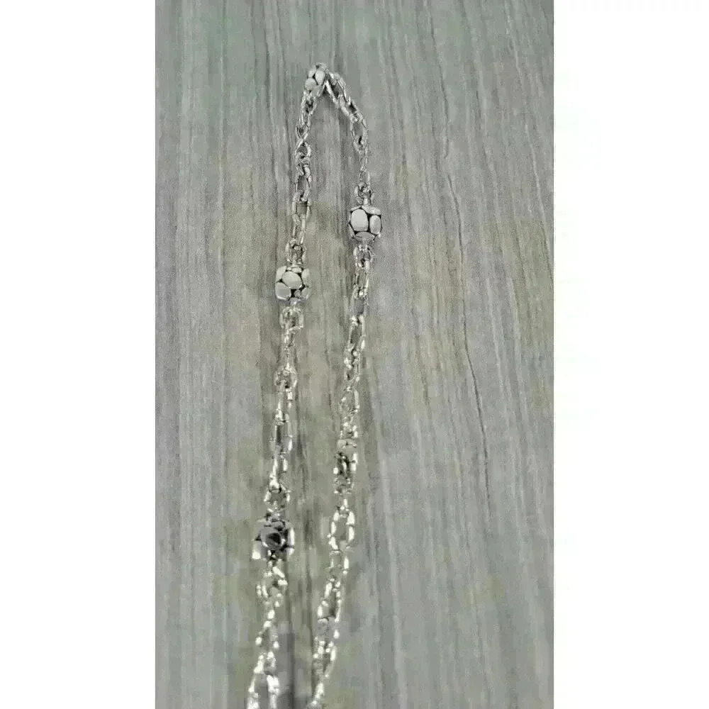 John Hardy Sterling Silver Heritage Kali Station Necklace 45" - Picture 4 of 15